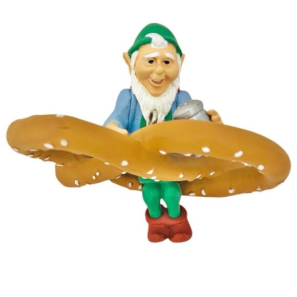 Hallmark Keepsake Ornament Seasoned Greetings Elf & Pretzel Christmas Tree 1987 - Picture 6 of 10